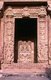 India: An exquisitely-detailed shrine featuring the Jain Tirthankara, inner sanctum of Parsvanath Temple, Khajuraho, Madhya Pradesh State